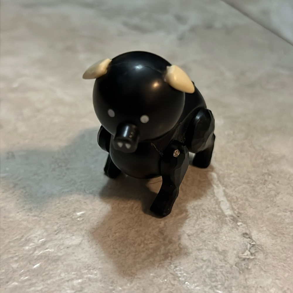 Vintage Fisher-Price Play Family little people, farm set black pig